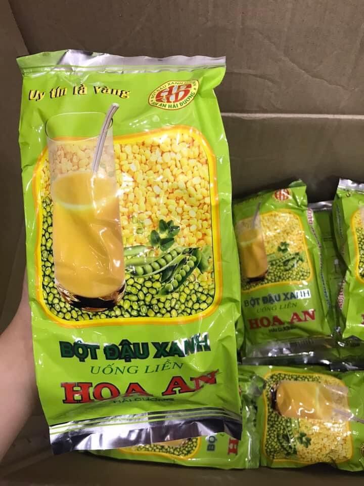 Túi bột đậu xanh/ bột đậu đen Hoà An 500gram (10 gói nhỏ)