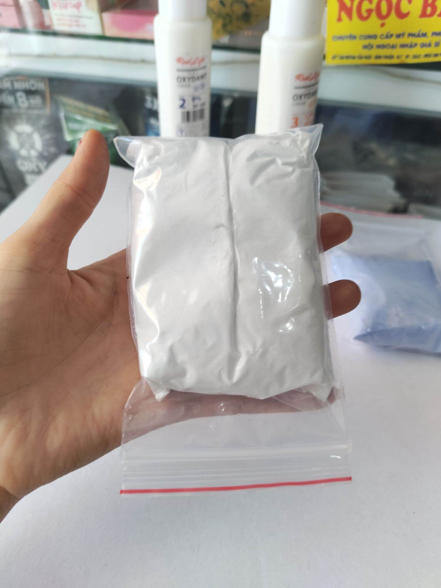 Bột Tẩy Tóc Collagen 100g ( Bột Mịn Màu Xanh)