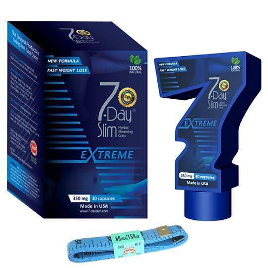  7 Day Slim - Viên Uống Giảm Cân Nhập Khẩu Mỹ  30 Viên  - Giấy Cam Kết CHÍNH HÃNG 
