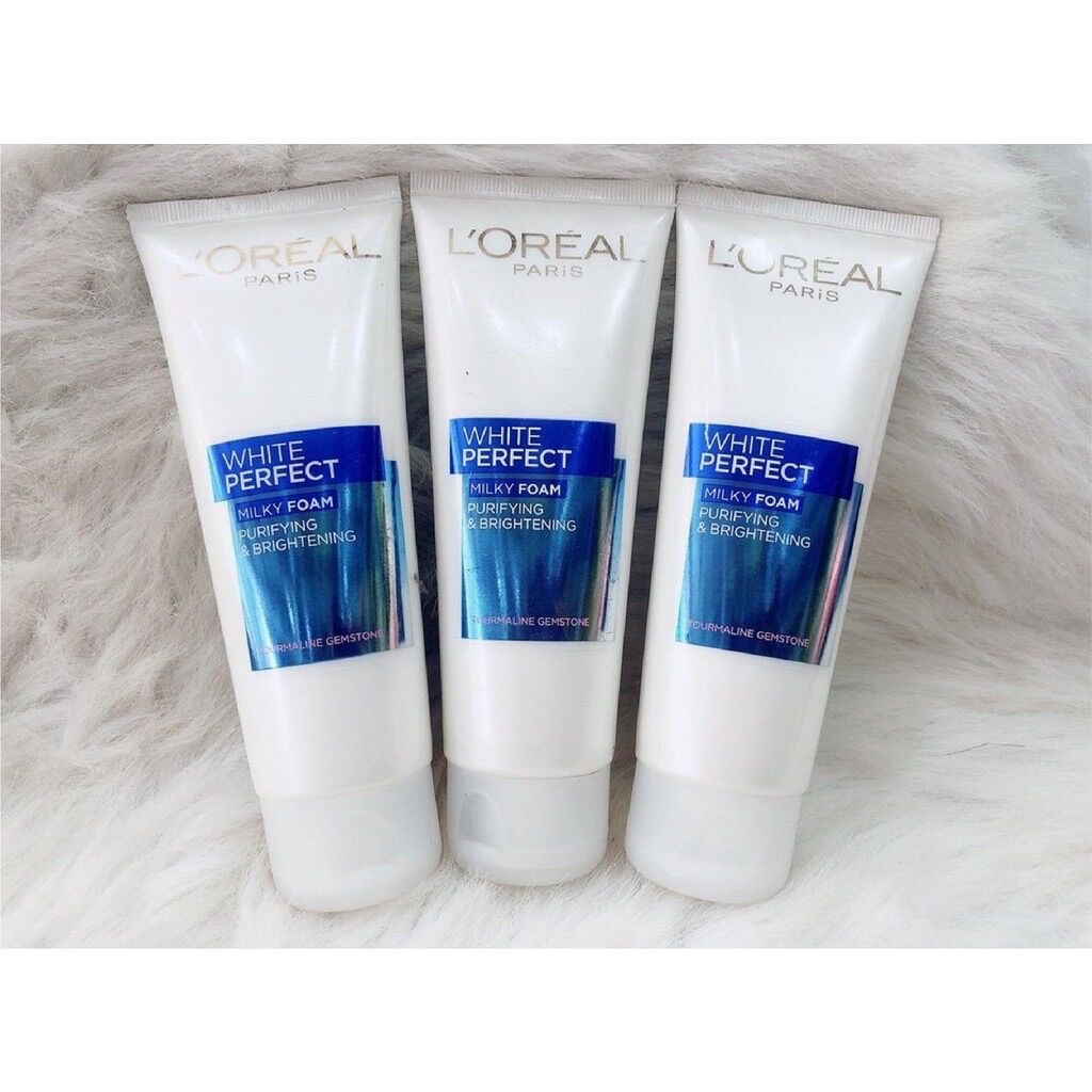 Sữa rửa mặt làm sáng da l'oreal white perfect milky foam 100ml