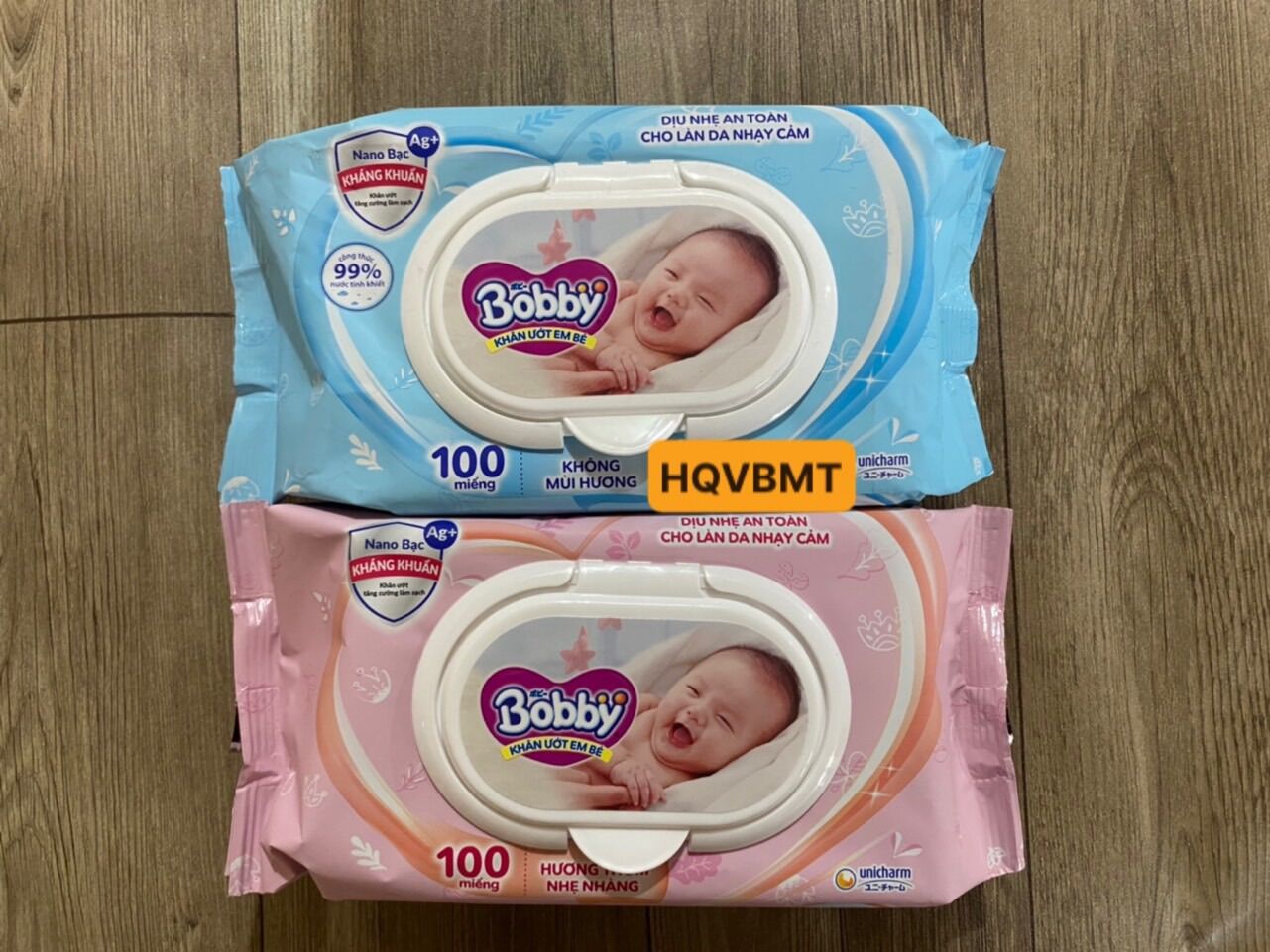 [Chính Hãng] Khăn Ướt Bobby Không Mùi/Có Mùi 80/100 Miếng