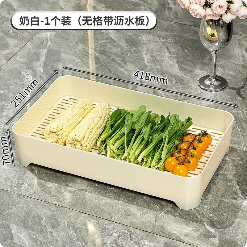 Đĩa đựng thức ăn kèm nồi lẩu đĩa chuẩn bị thức ăn gia dụng khay đựng thức ăn chuyên dụng đa năng khay ráo nước dụng cụ thần thánh