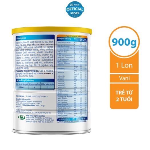 Sữa Bột Abbott Grow 4 900g