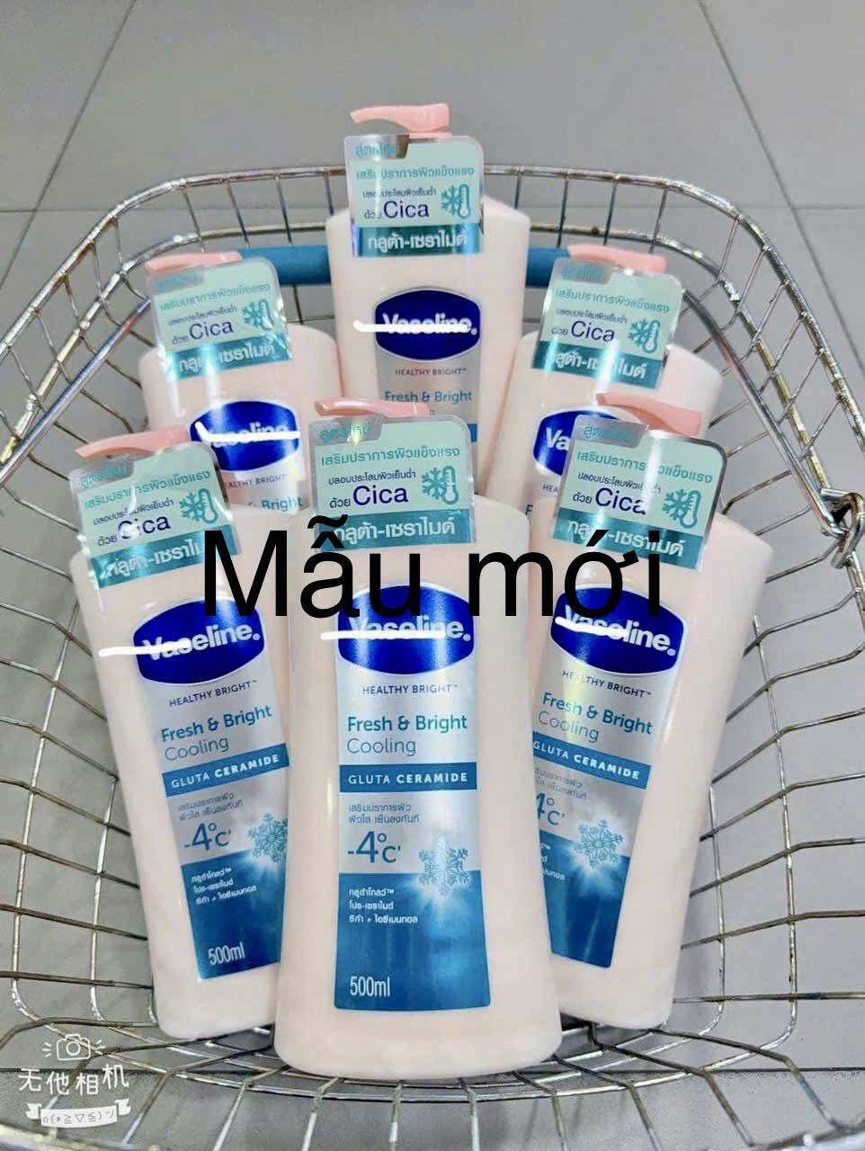 Sữa dưỡng thể Vaseline fresh bright cooling thái lan chai 500ml
