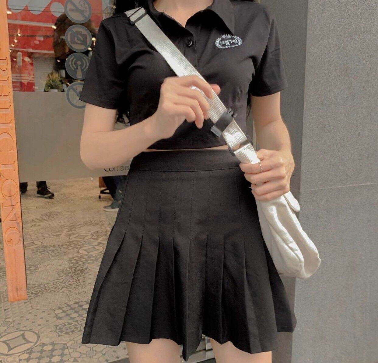 [HCM]Áo croptop cổ polo Gb