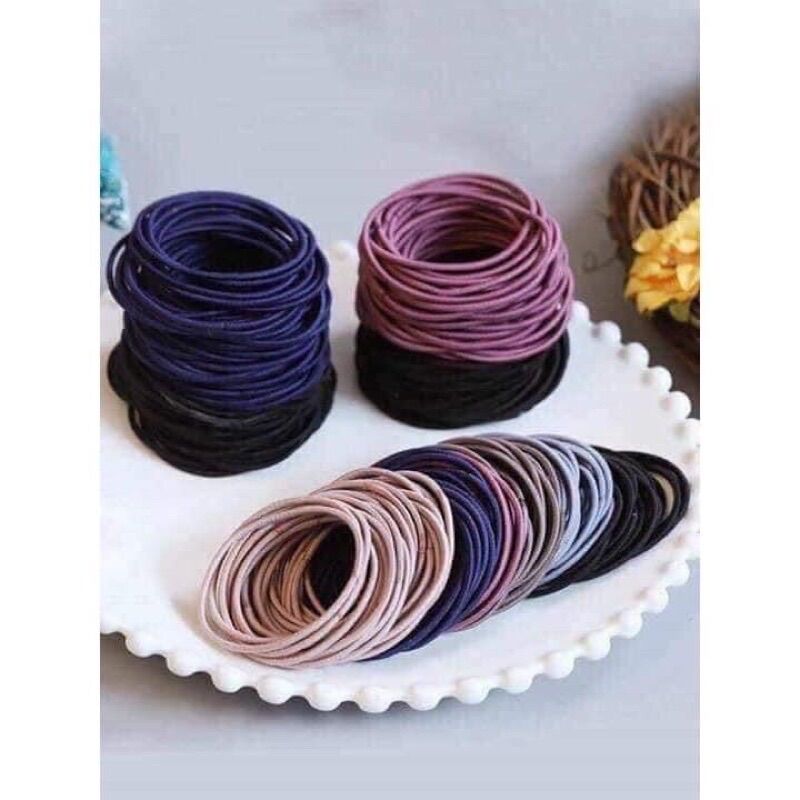100 sợi thun cột tóc tặng túi chip
