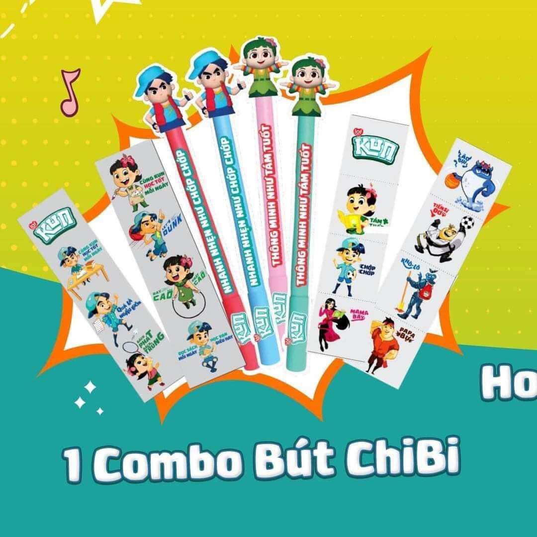 Combo bút chibi kun cho bé