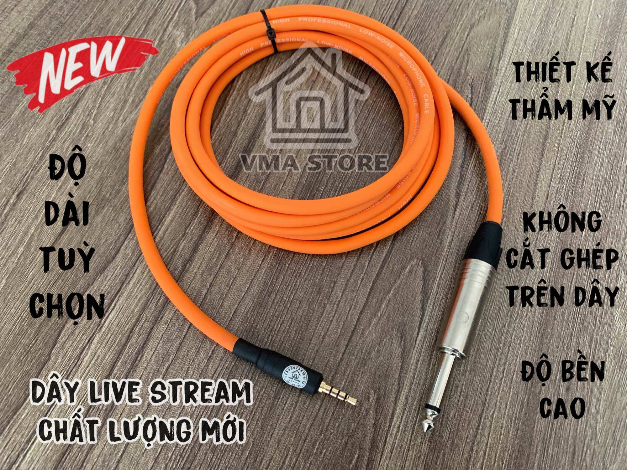 Dây live stream phiên bản mới chất lượng hoàn hảo, tương thích nhiều thiết bị/Đầu 6Ly-Bông Sen-Canon [VMA DTORE]