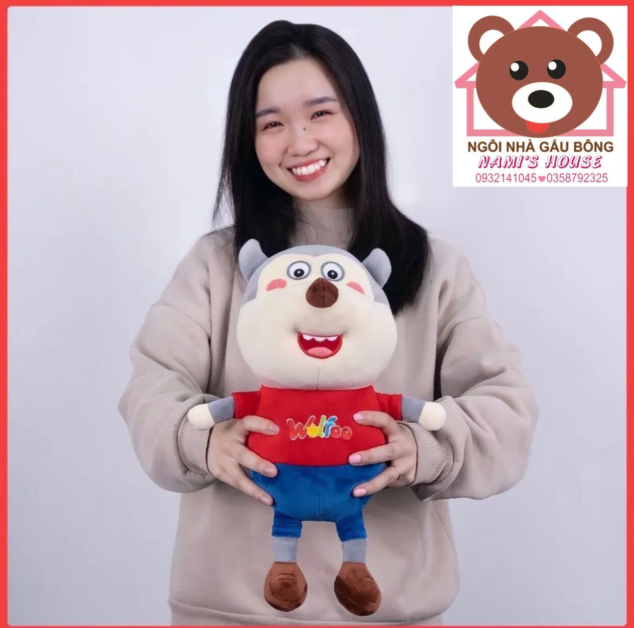 Gấu Bông Sói Wolfoo Thú Bông Wolfoo hoạt hình
