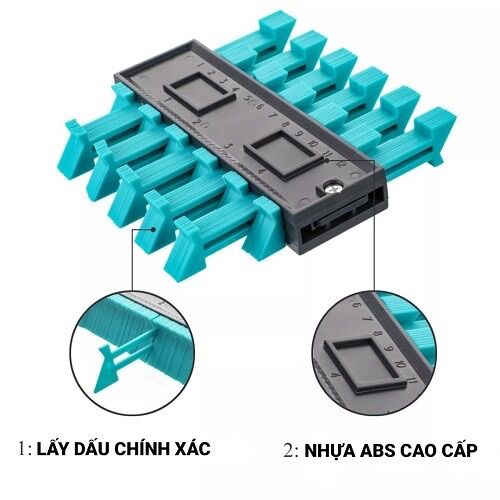 Thước sao chép hình dạng đa năng 13cm/25cm