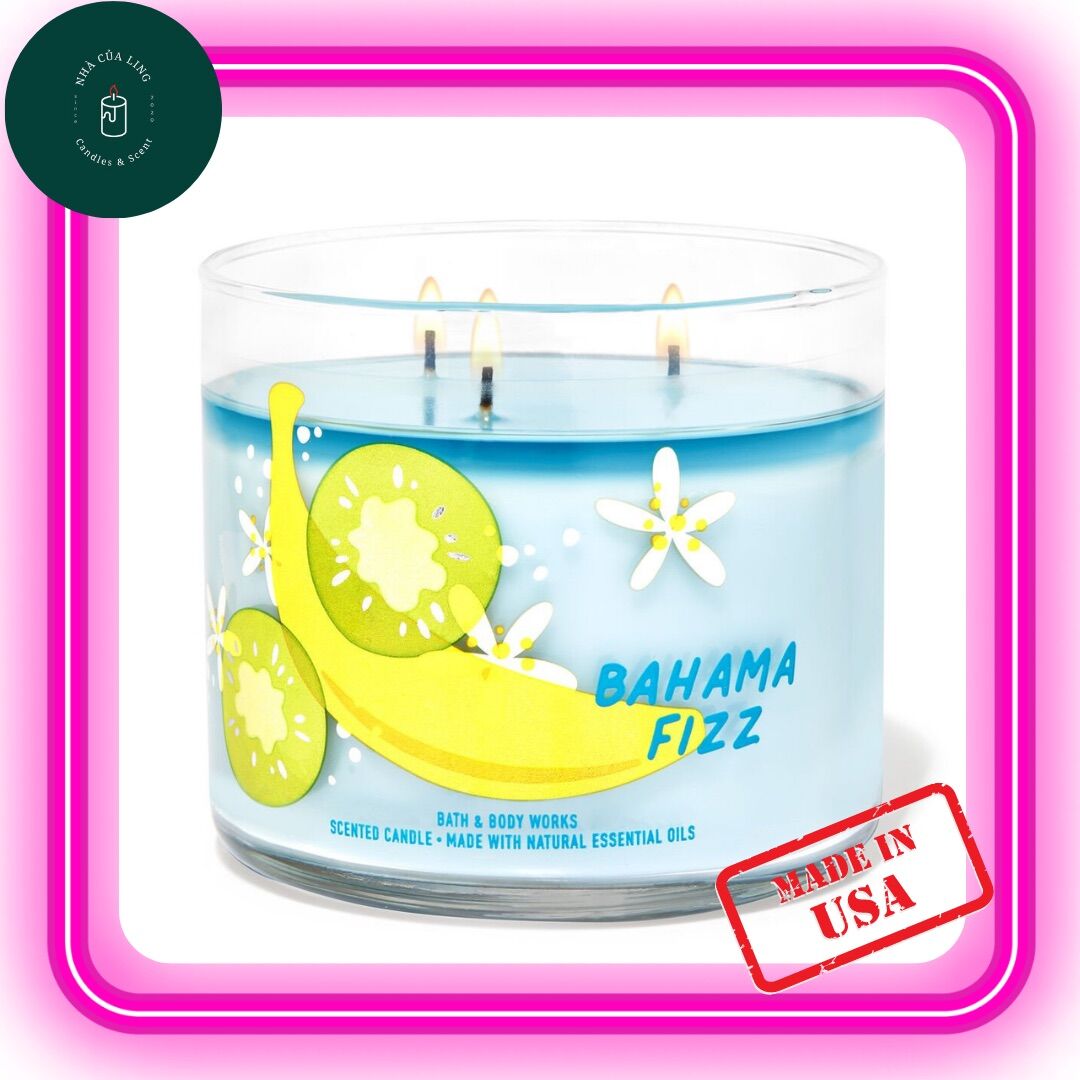 Nến thơm bath and body works 3 bấc bahama fizz