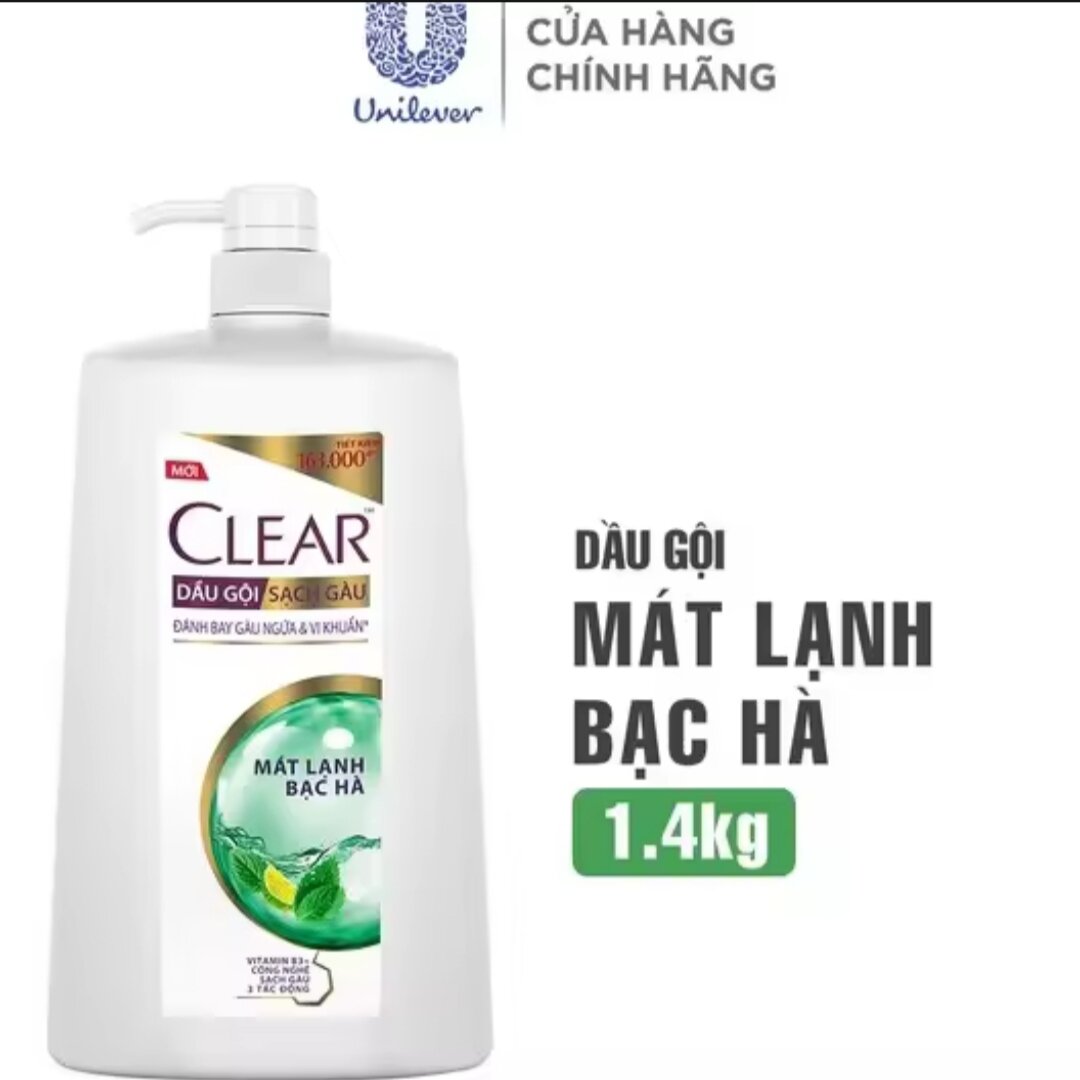 Dầu gội clear bạc hà 1kg4