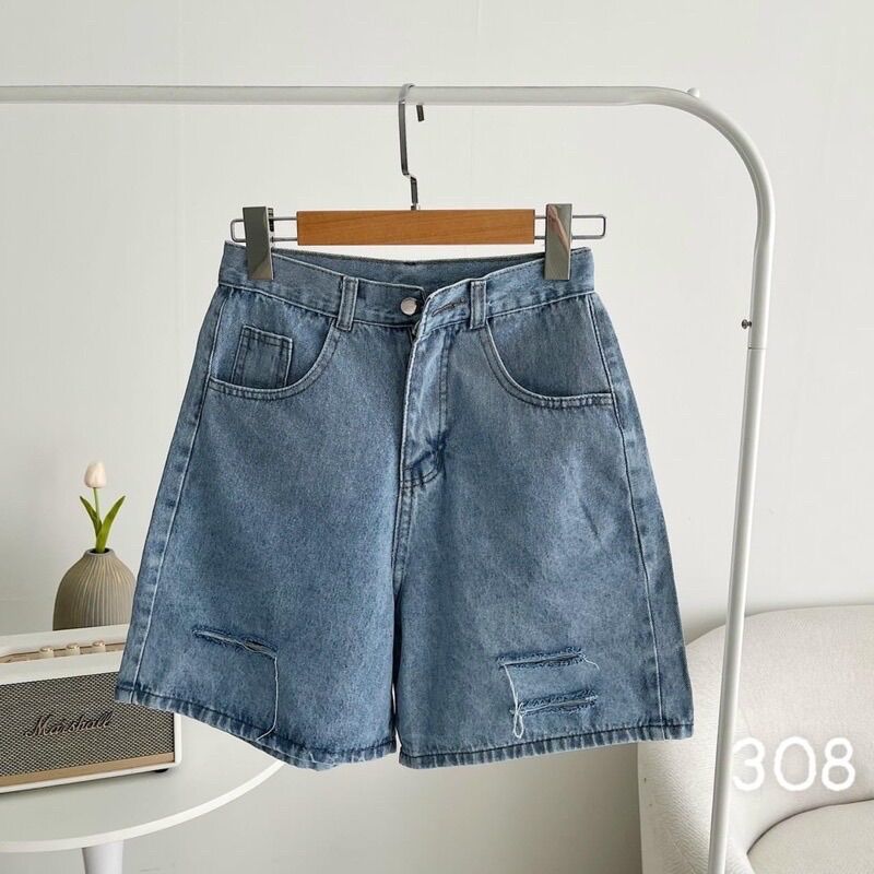 Quần Jeans Ngố Túi Nắp Lai Cuốn