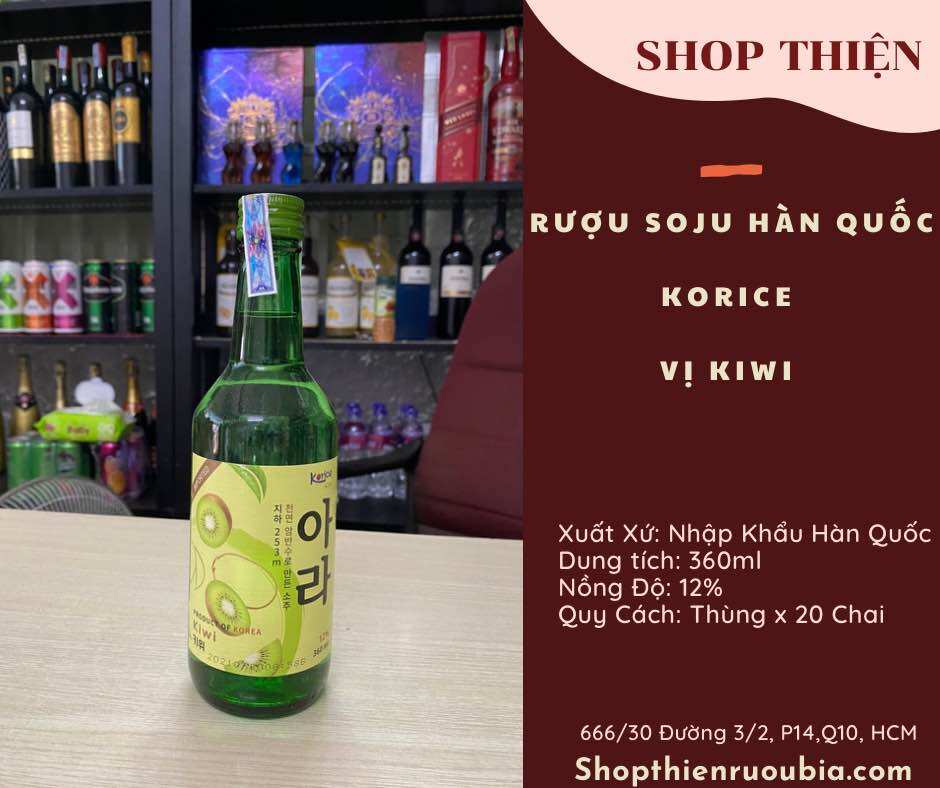 Thùng x20 chai soju hàn quốc korice 360ml