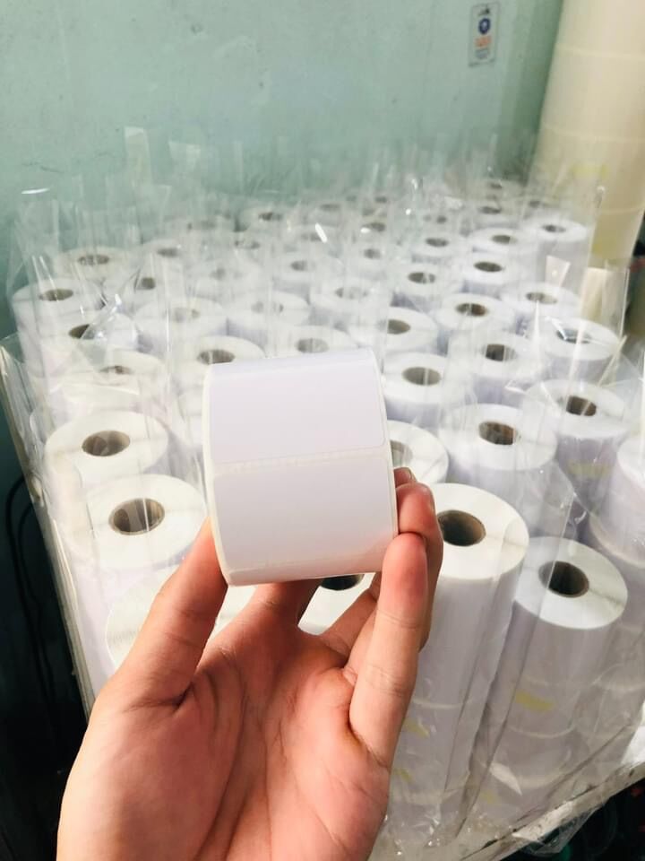 Decal nhiệt bế trắng 50x30