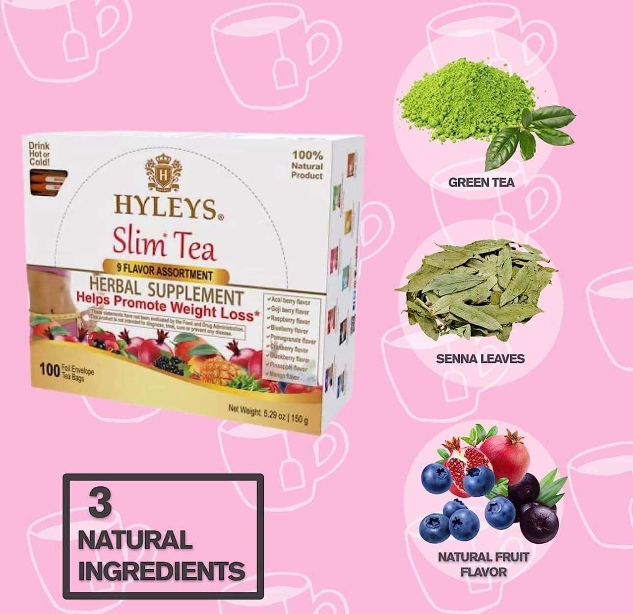 Trà thảo mộc Hyleys 100gói [hàng mua US] có bill