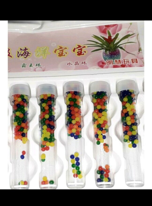 Sét 5 chai hạt_nở trang trí cây cảnh hoặc làm slime bằng nhựa nhiều màu sắc