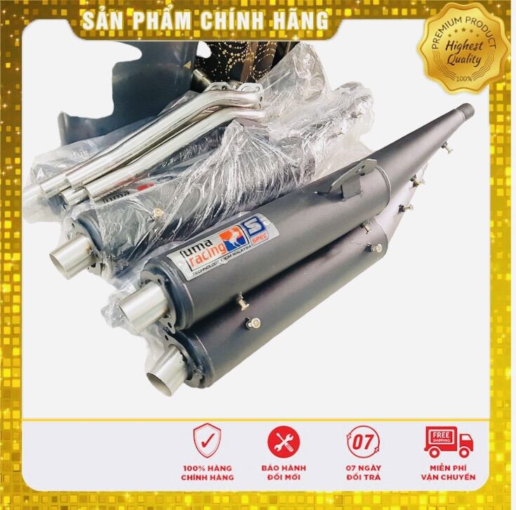 Pô uma v4 kèm + cổ lắp sirius/ wave nhỏ/ wave50/ cub/ ex50/ sym