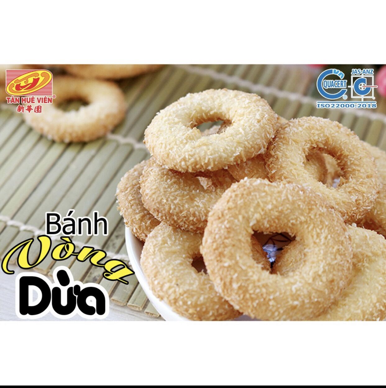 Bánh vòng dừa Tân Huê Viên (Hộp 250g)