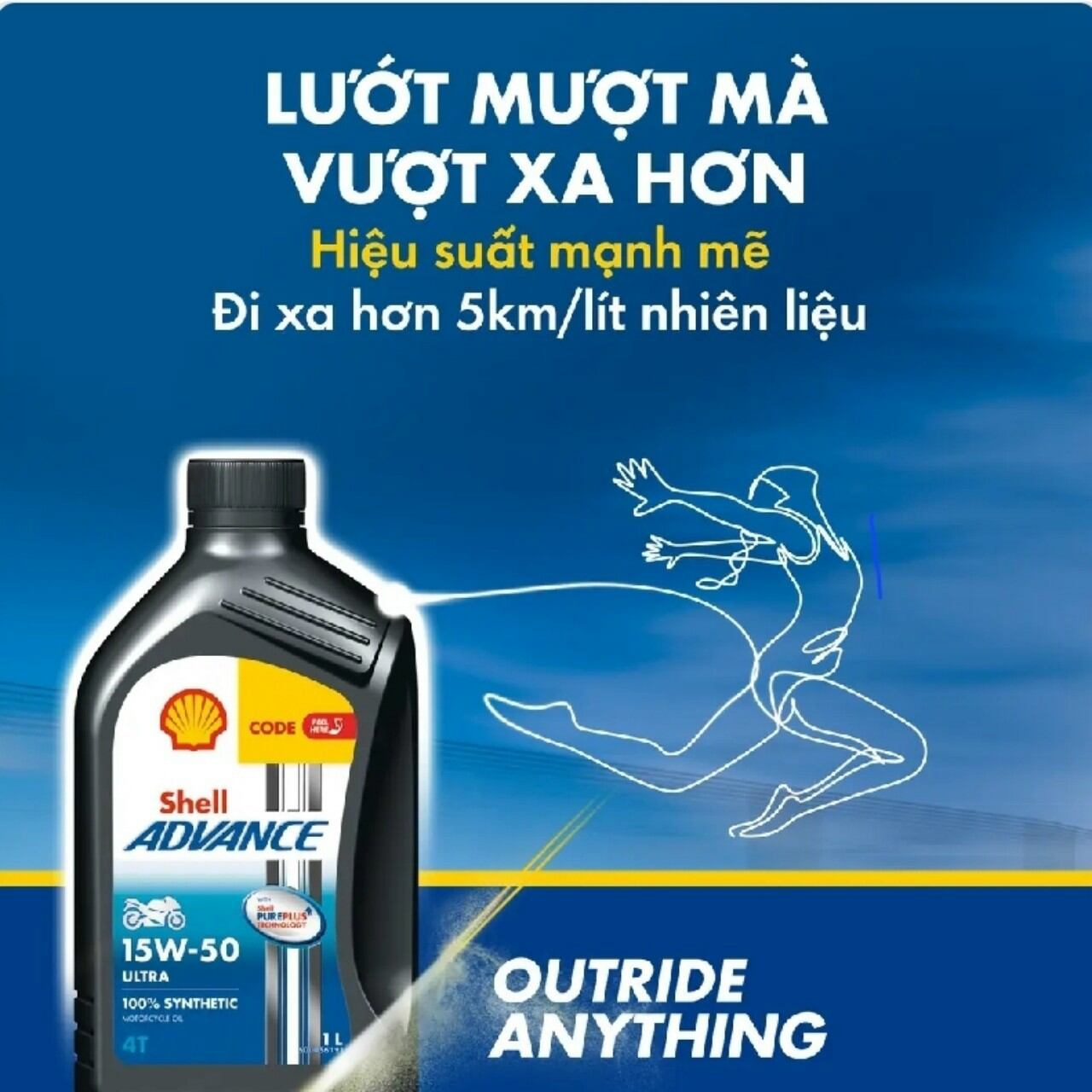 [XE SỐ 1L] - Shell Ultra Advance 15W50 1L