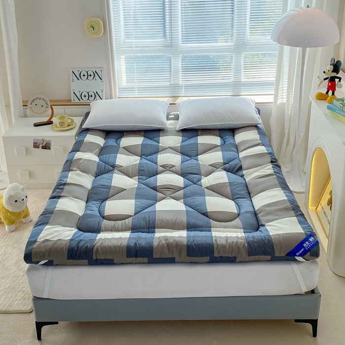 Đệm Lò Xo Cotton Dày Mềm Mại Cho Phòng Học Sinh 1.8m 1.5m 1.2m Đệm Lò Xo Cotton Nguyên Chất Cho Giường Đơn Đôi Ba Người