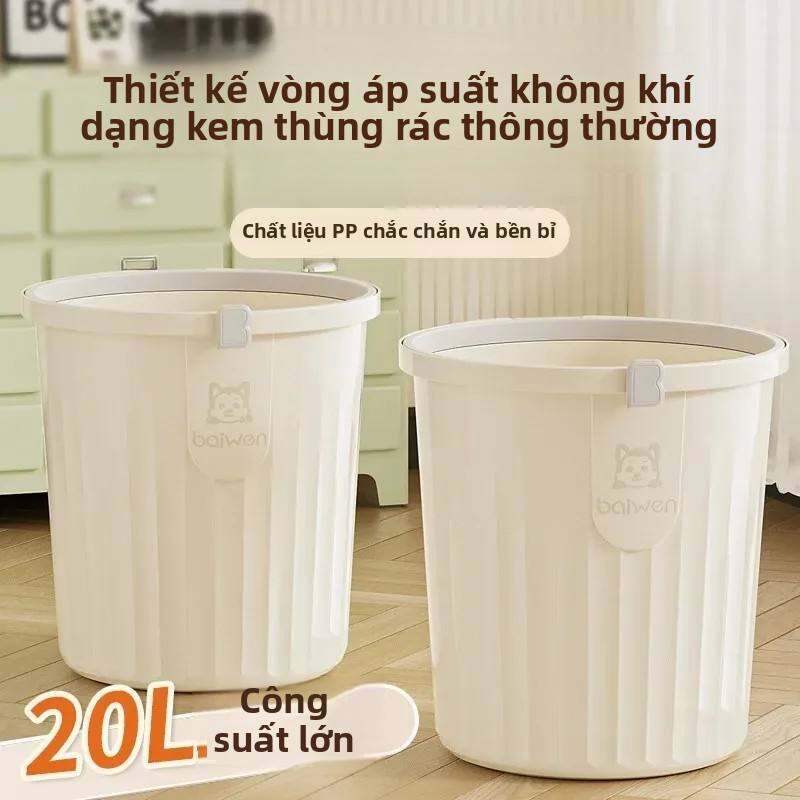 Thùng Rác Nhựa Dung Tích Lớn Thân Thiện Với Môi Trường Nhà Bếp Phòng Tắm Thùng Rác Có Vòng Báo Chí Không Bao Thùng Rác Gia Đình