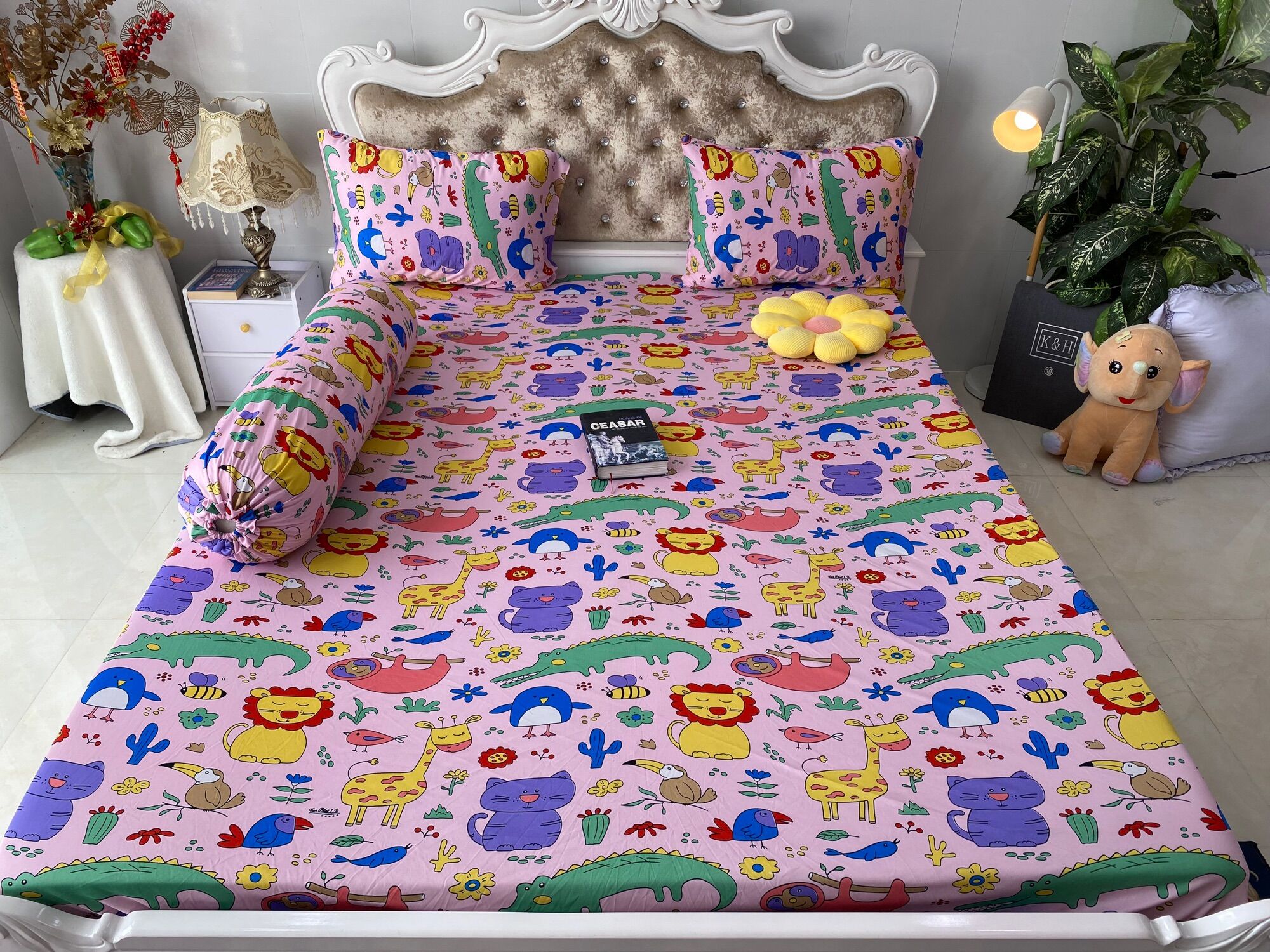 Bộ drap ga thun Hàn quốc mẫu thú mới
