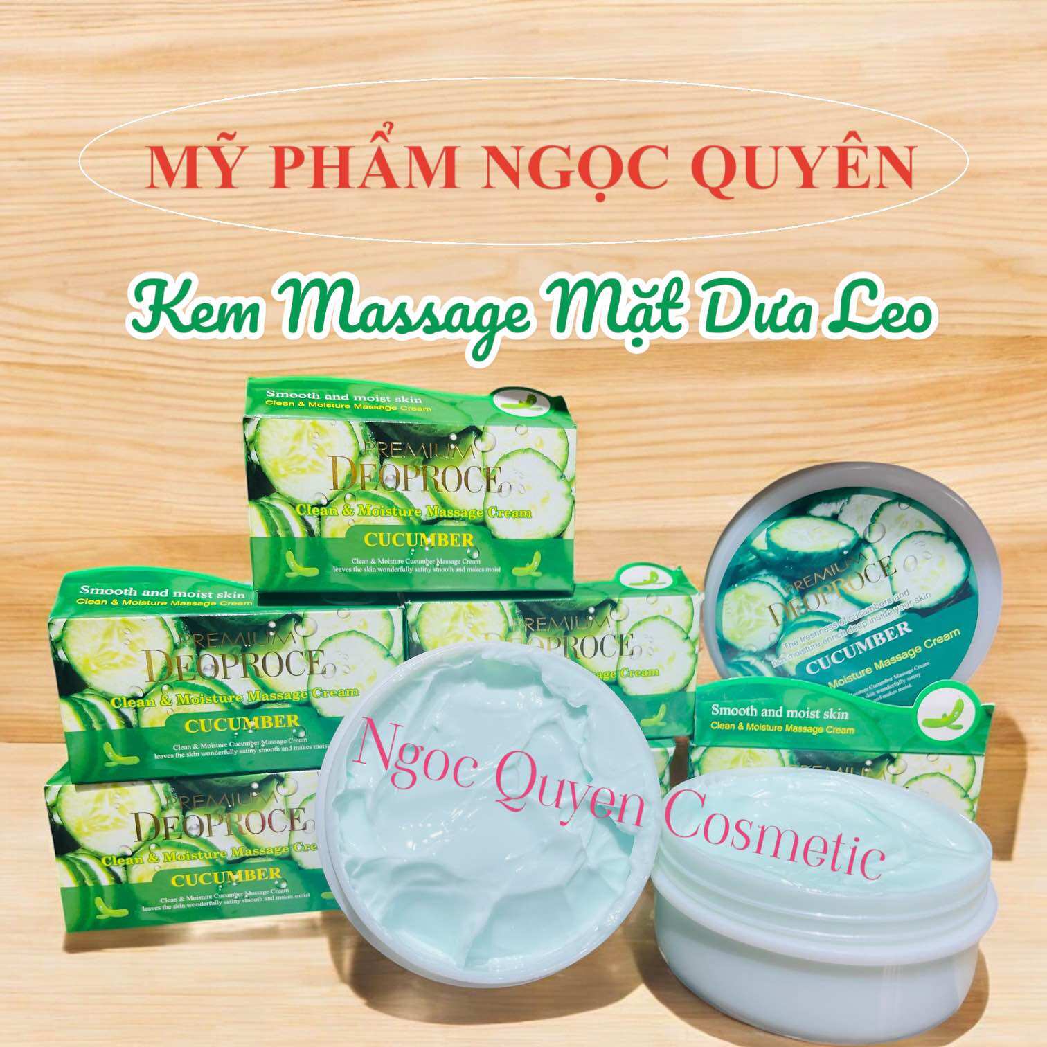 Kem massage măt dưa chuột Deoproce 300Gr