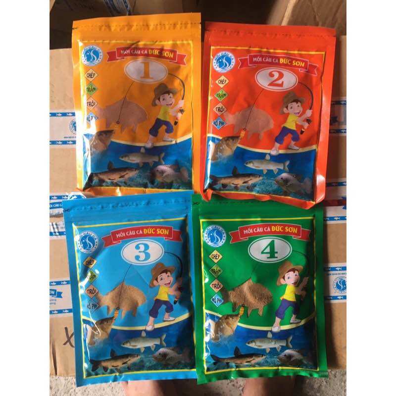Mồi câu cá đức sơn số 1,2,3,4 chính hãng siêu nhạy được chứng minh qua nhiều năm