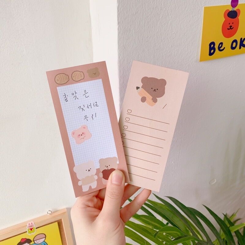 Giấy note gấu nâu tệp 50 tờ