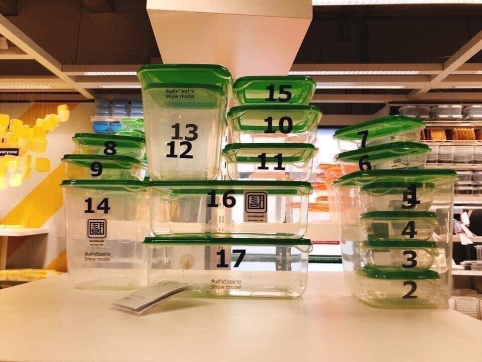 Hộp bảo quản thực phẩm IKEA 17món