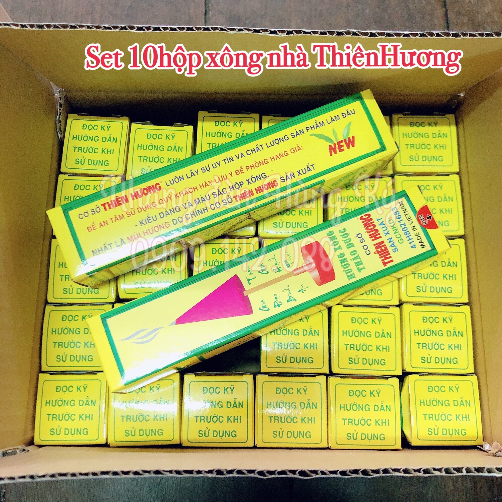 Set 10 hộp xông nhà tẩy uế Thiên Hương
