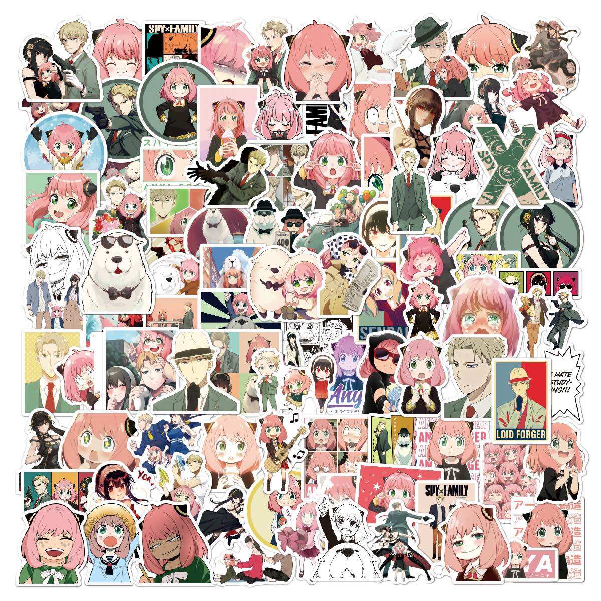 Set 50 Sticker anime Spy x Family, điệp viên x gia đình