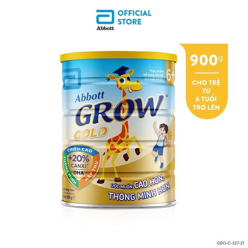 Sữa bột abbott grow gold 6+ 900g date t3/2024