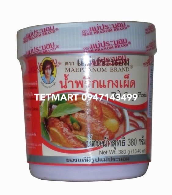 Bột gia vị cà ri đỏ 380g Mae Pranom - Thái Lan