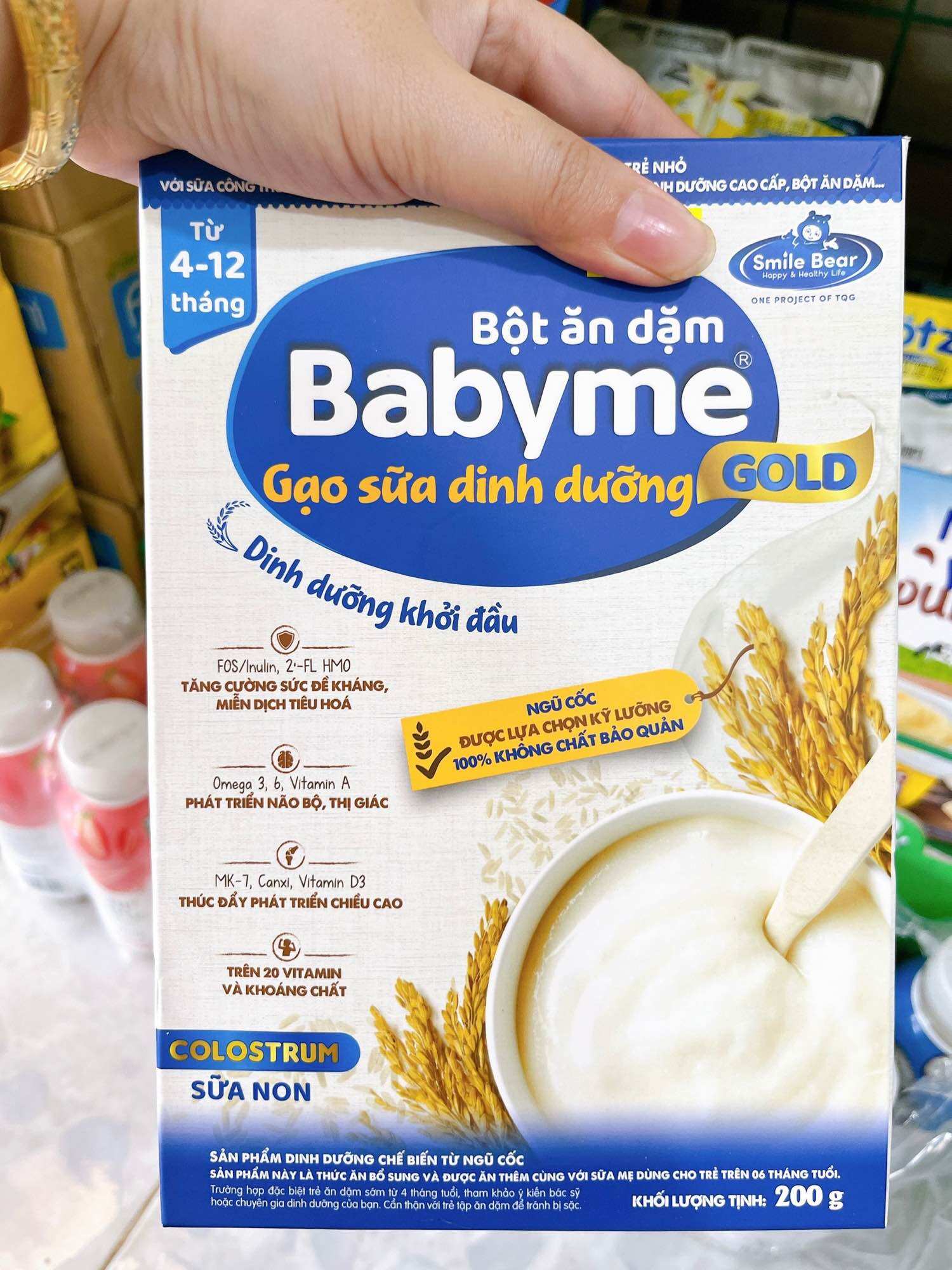 Bột ăn dặm Babyme. Gạo sữa dinh dưỡng. Từ 4-12 tháng