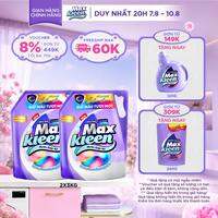 Combo 2 Túi Nước Giặt Xả MaxKleen Giữ Màu Tươi Mới Hương Khu Vườn Tuyệt Sắc 3kg/Túi