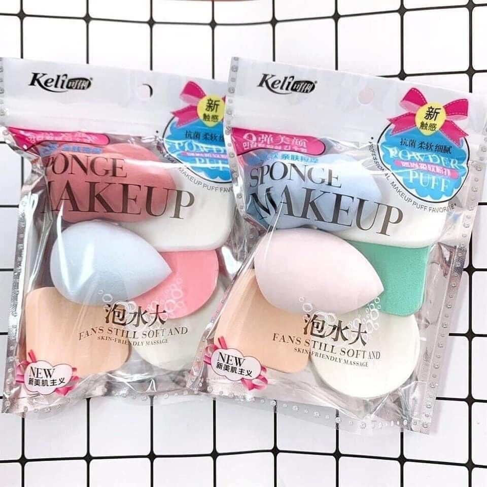 SET 6 MÚT ( BÔNG PHẤN )TRANG ĐIỂM - BÔNG MÚT HỒ LÔ