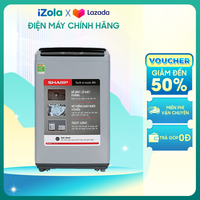 [GIAO TẠI HCM] Máy giặt Sharp 7.5 Kg ES-Y75HV-S - Công nghệ giặt luồng nước 3 chiều - Tính năng hẹn giờ - Vệ sinh lồng giặt