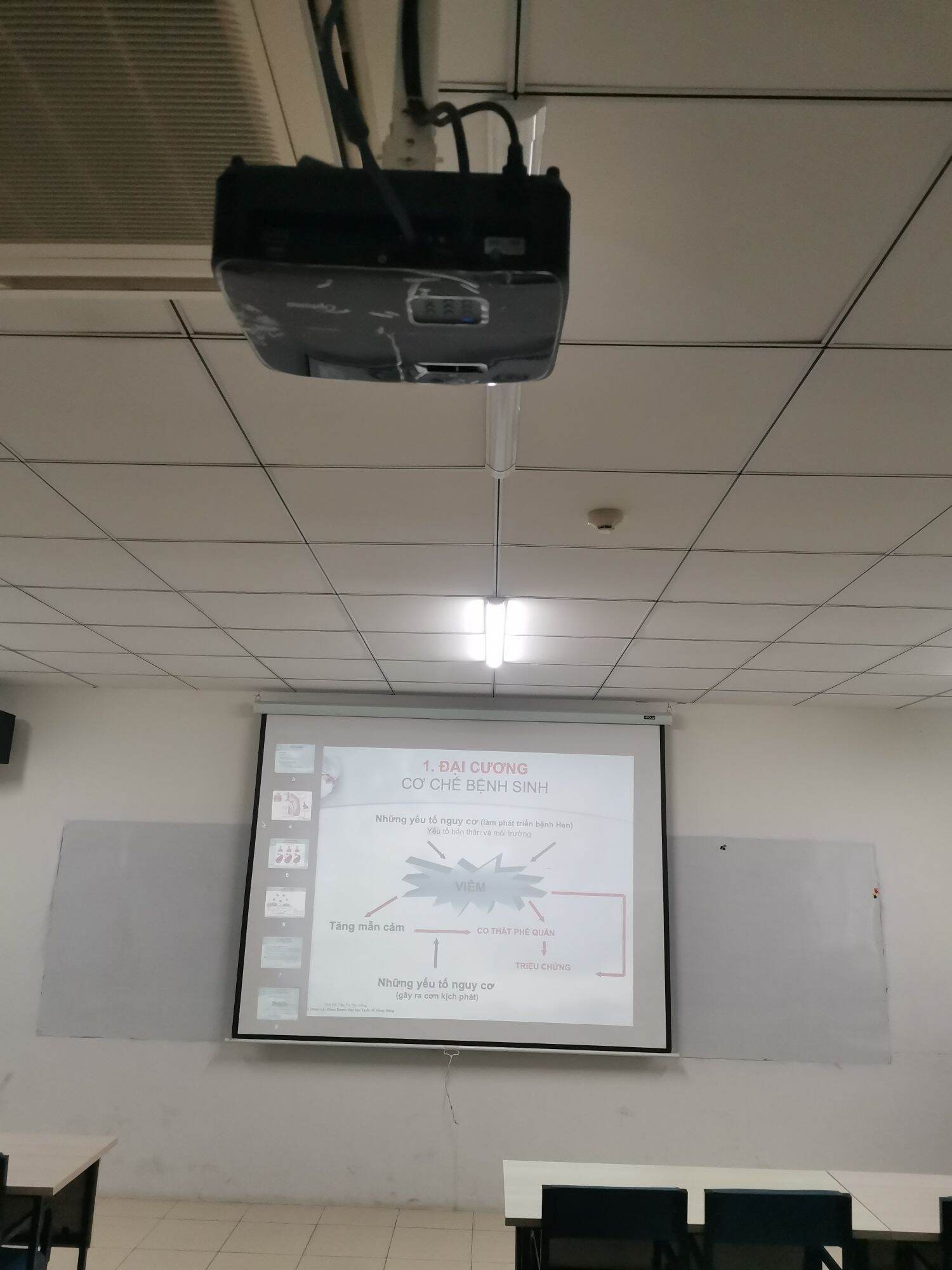 Màn chiếu treo tường kéo tay 85 inch