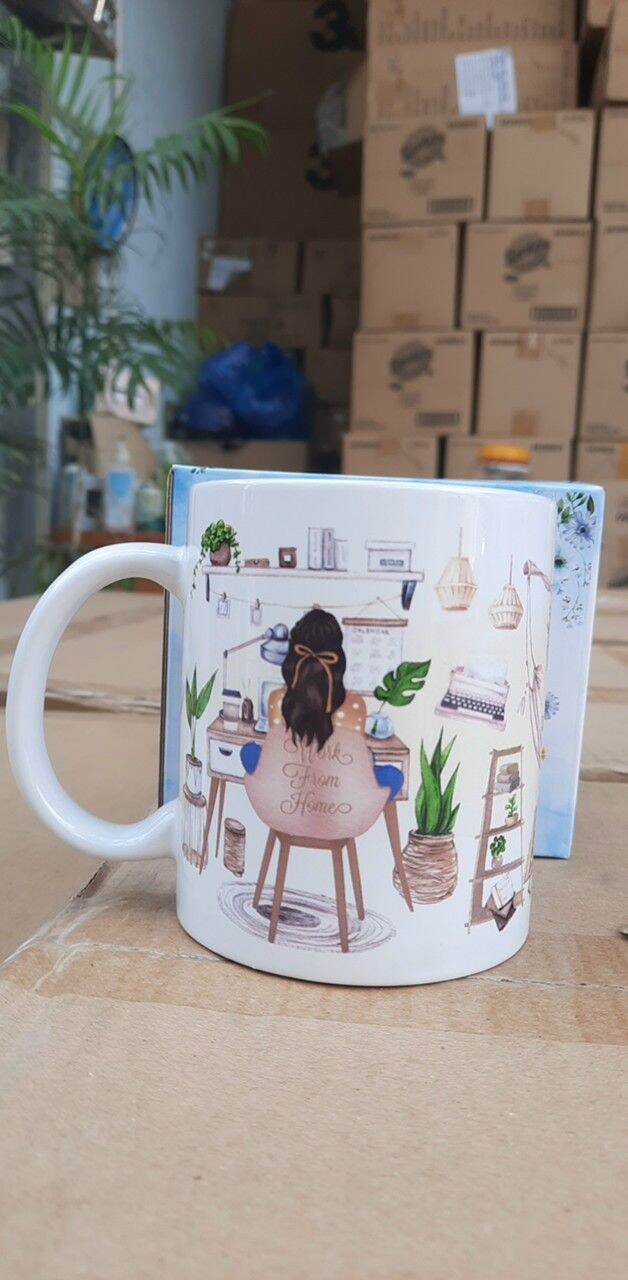 [HCM]Ly sứ có quai họa tiết siêu xinh