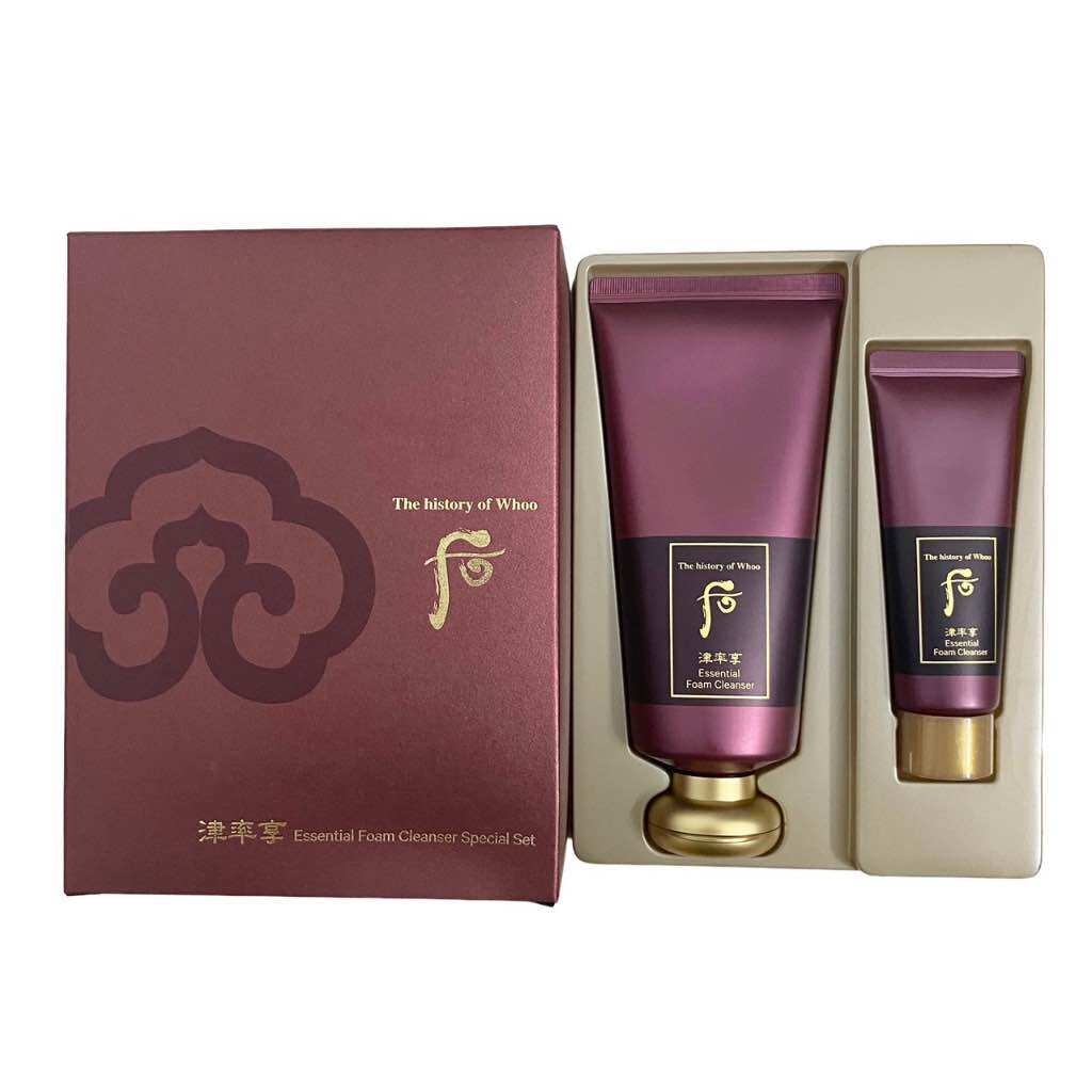 Set Sữa Rửa Mặt Whoo Đỏ Essential Foam Special Set