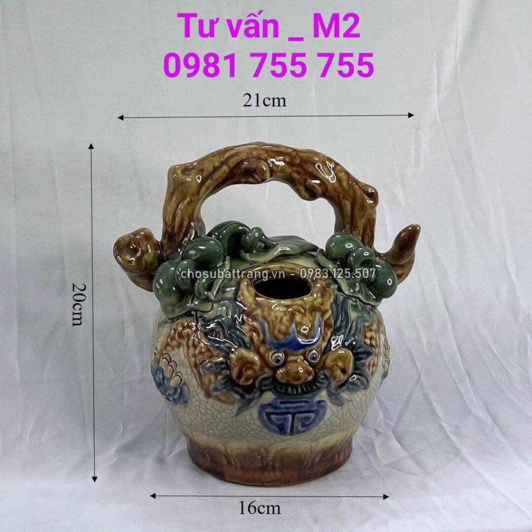 Bình vôi ăn trầu gốm sứ bát tràng hàng loại 1