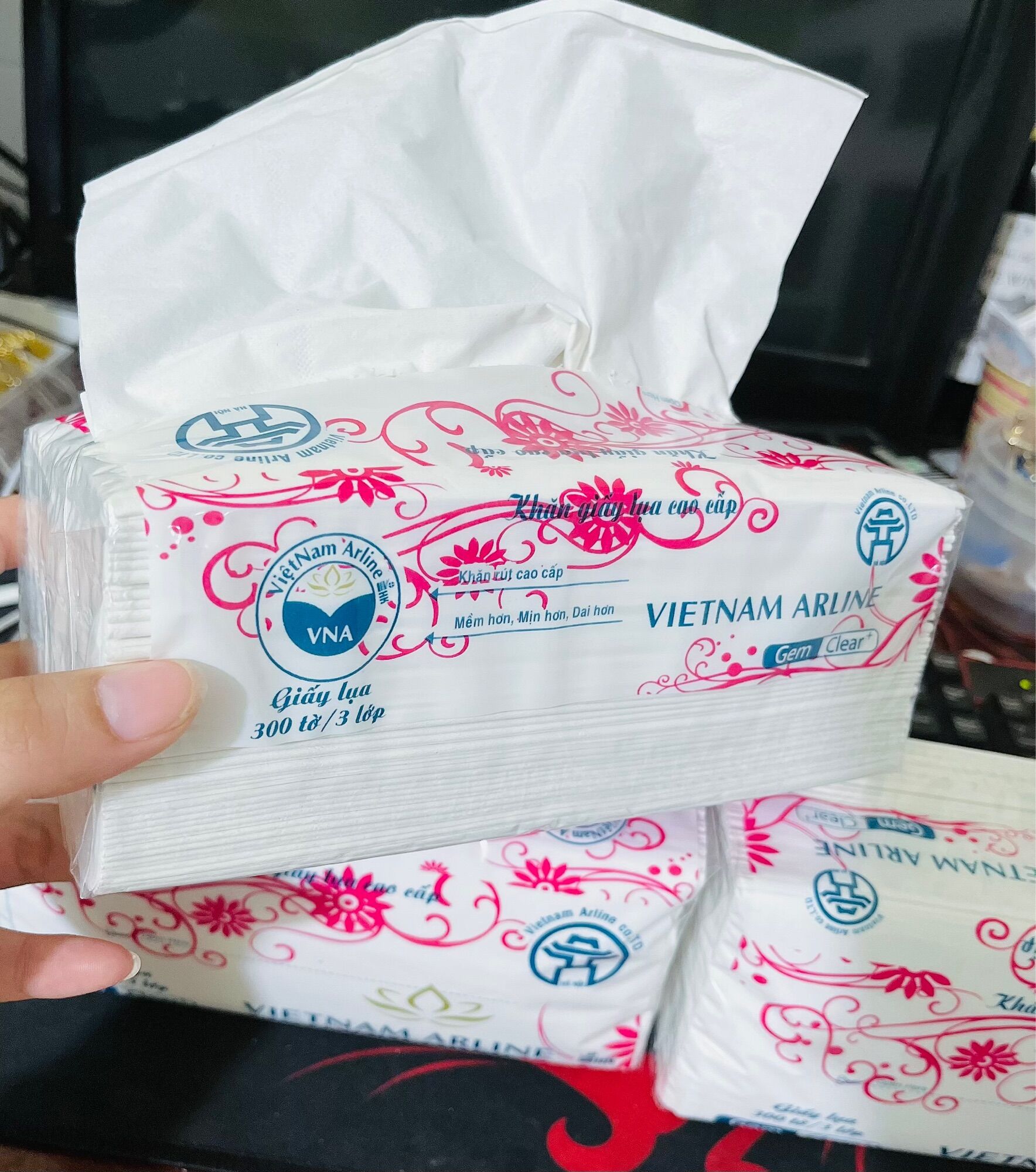 Combo 10 gói khăn giấy rút lụa ARLINE day mịn không bụi