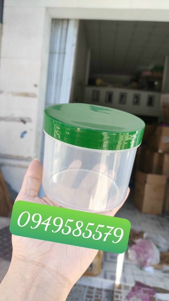 Hủ 500g nắp xanh rêu
