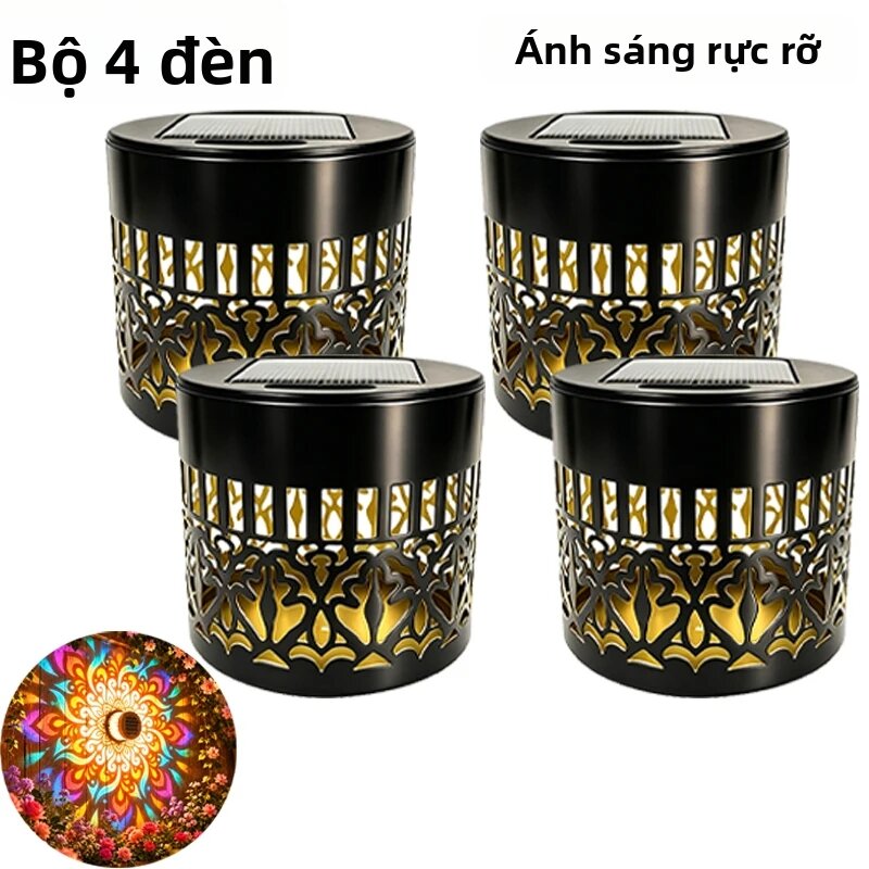 Đèn Chiếu Hình Mặt Trời Mandala Hoa Hướng Dương Trang Trí Sân Vườn Ngoài Trời Chiếu Sáng Cảnh Quan Sân Hiên Sân Trong Tự Chứa Nước Chống Thấm.