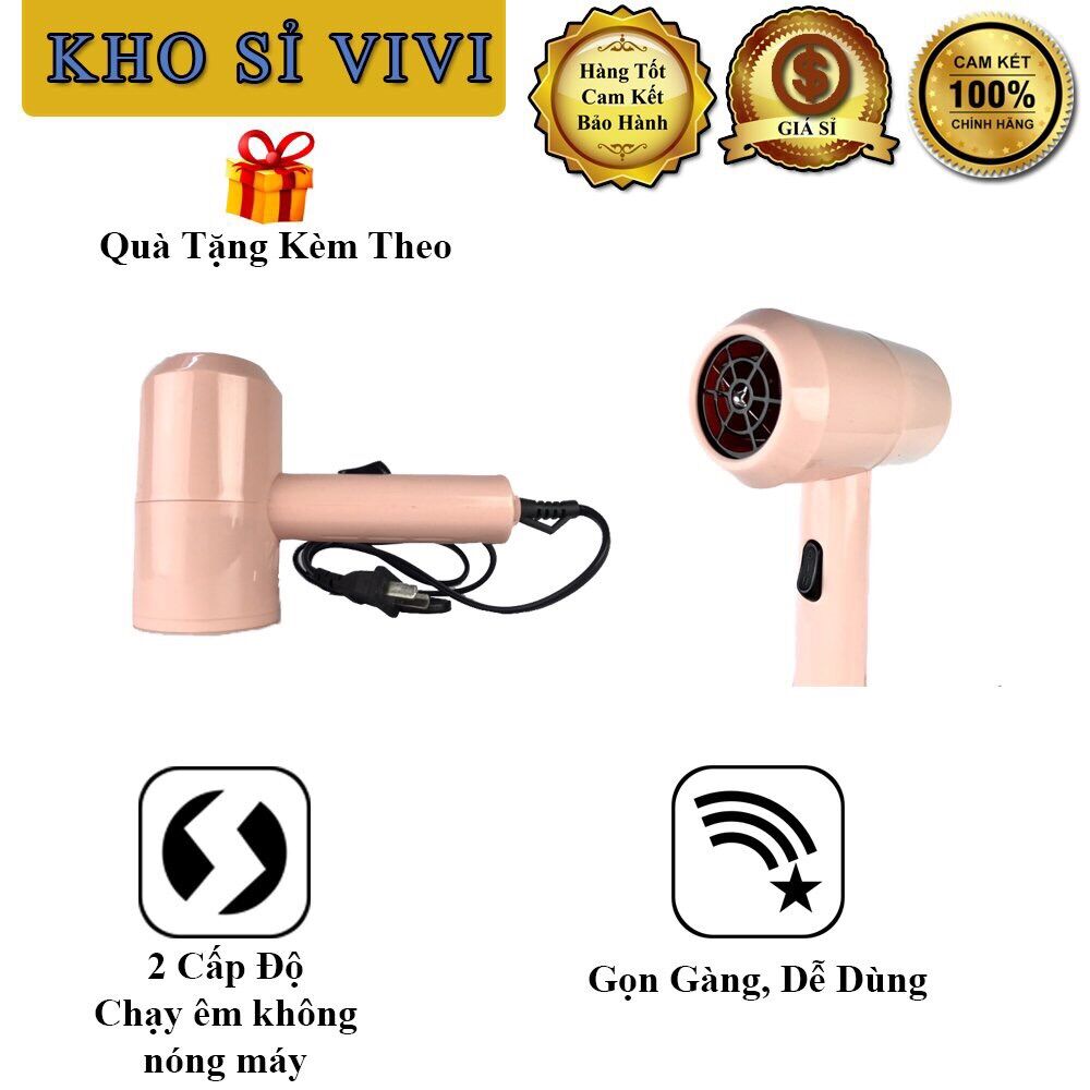 Máy sấy tóc mini, sấy tóc giá rẻ nội địa Ngon chạy êm, may say toc nu KhoSiViVi