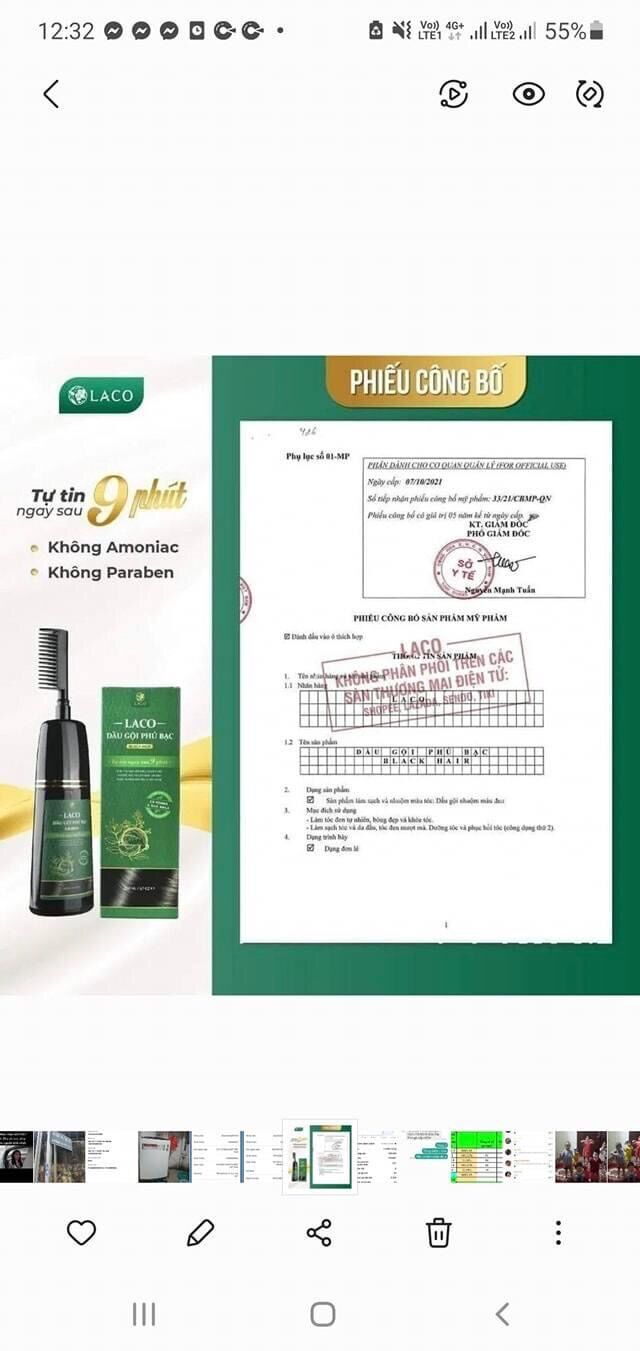 Dầu gội phủ bạc Laco