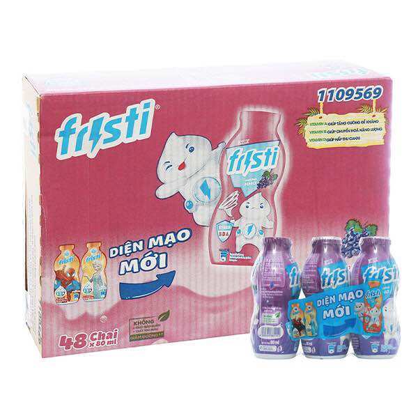 Thùng sữa fristi nho 48 chai 80ml
