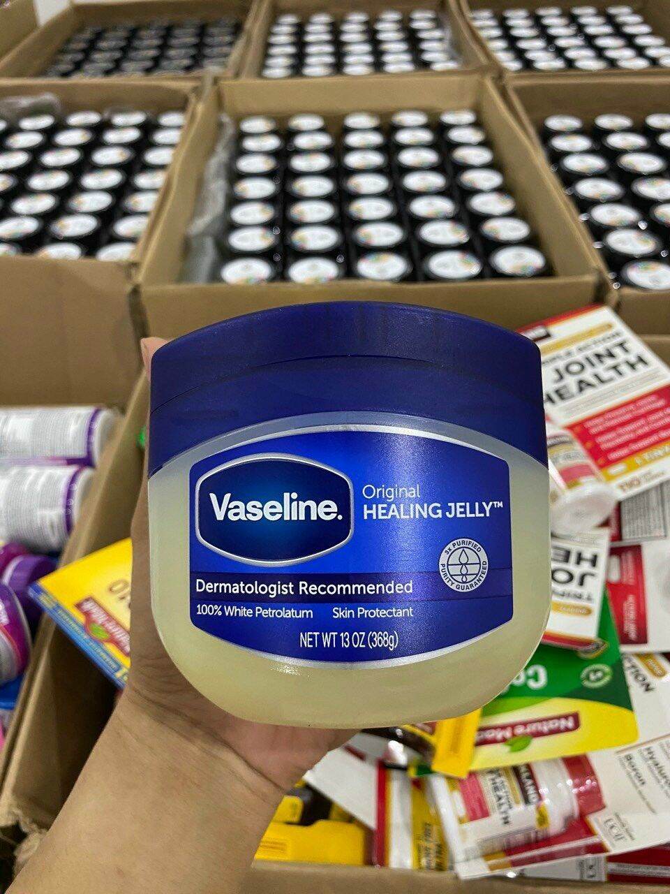 Sáp Dưỡng Ẩm Vaseline 100% Pure Petroleum Jelly Original (368g) 368G GIÁ 240k   49G GIÁ  60k (CAM KẾT HÀNG CHÍNH HÃNG 100%) ĐT 0399329272 368g giá 210k loại 49g 60k